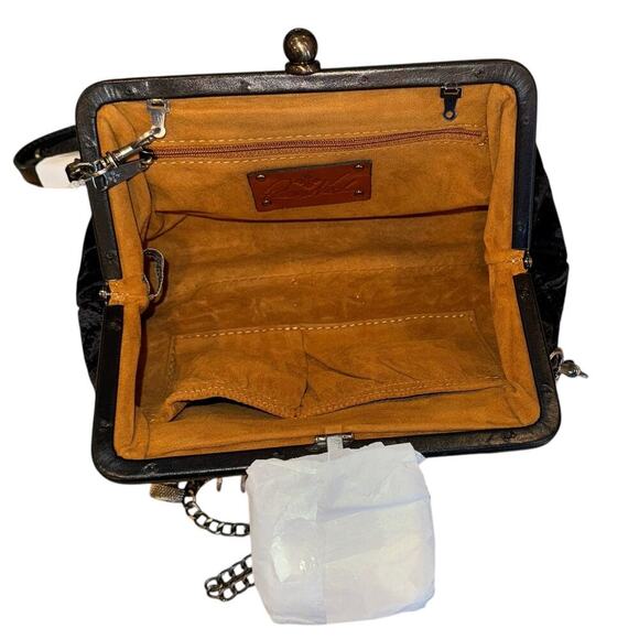 NWT Patricia Nash Elaine Velvet Frame Clutch Crossbody Black with Dust Bag - Picture 7 of 9